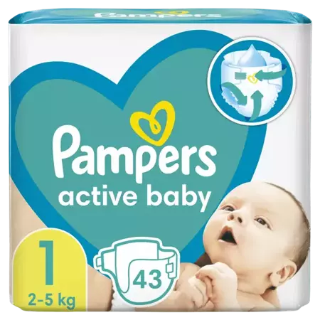 pampers active baby niebieski