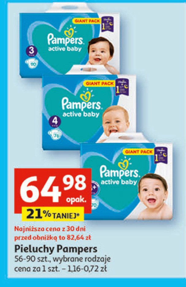 pampers 4+ 96 szt