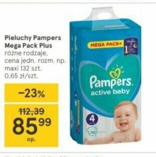 pampers active baby-dry pieluchy 3 midi 5-9 kg 74 szt