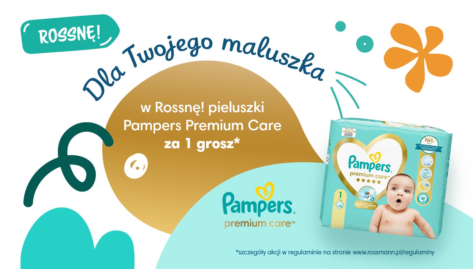 pampers premium protection 1 22 sztuki