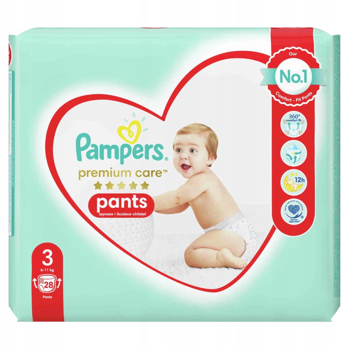 pampers premium active fit nappy pants size 4