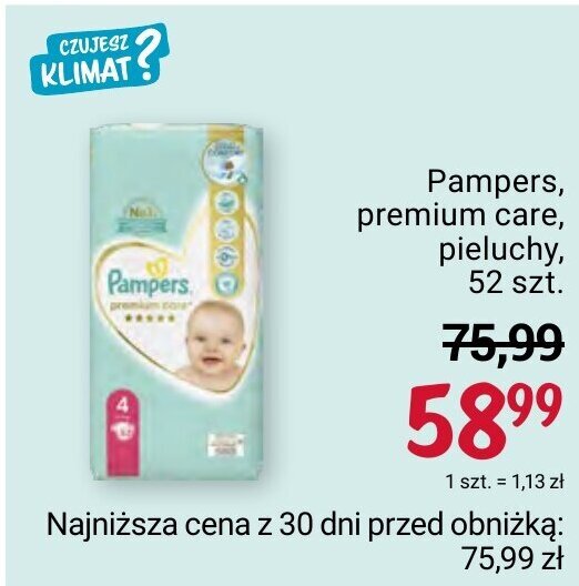 pampers premium care 4 cena tesco