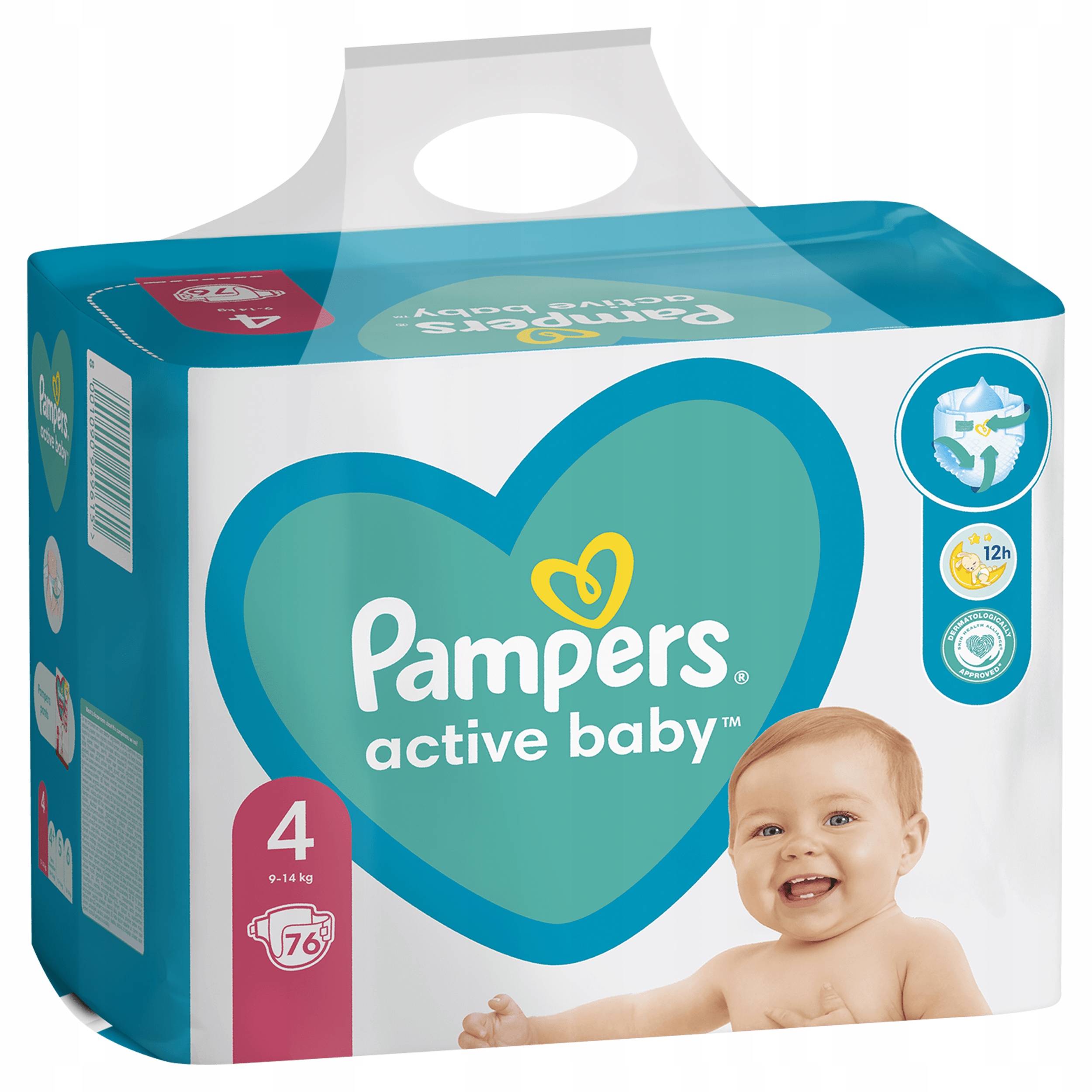 pieluchy pampers active baby-dry 4+