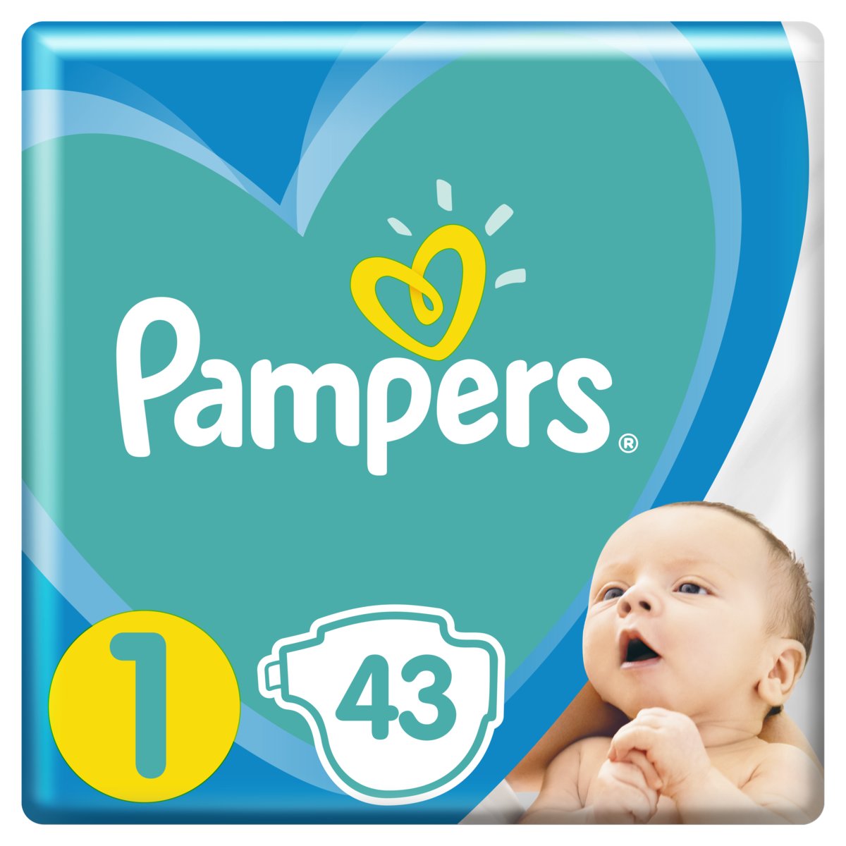 pampers niebieski pasek