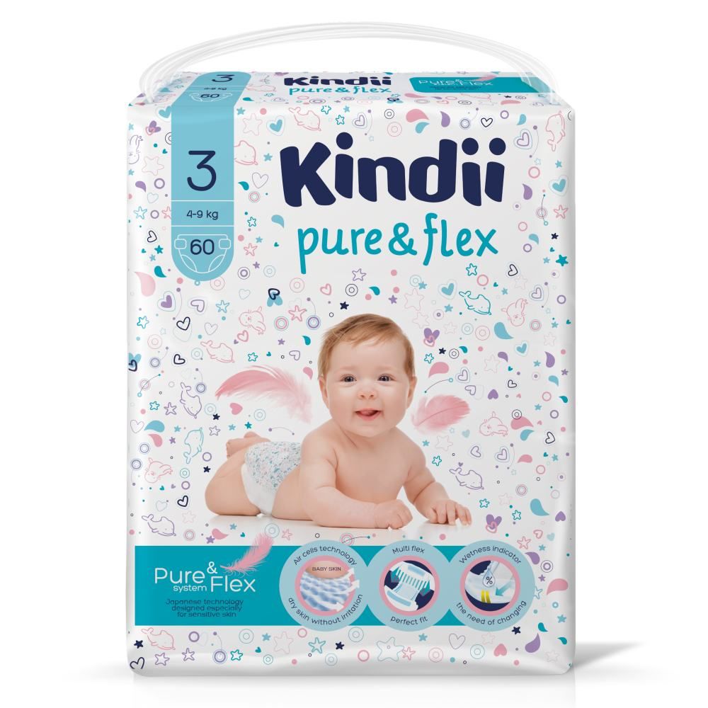 kindii pure i flex pieluszki dla dzieci