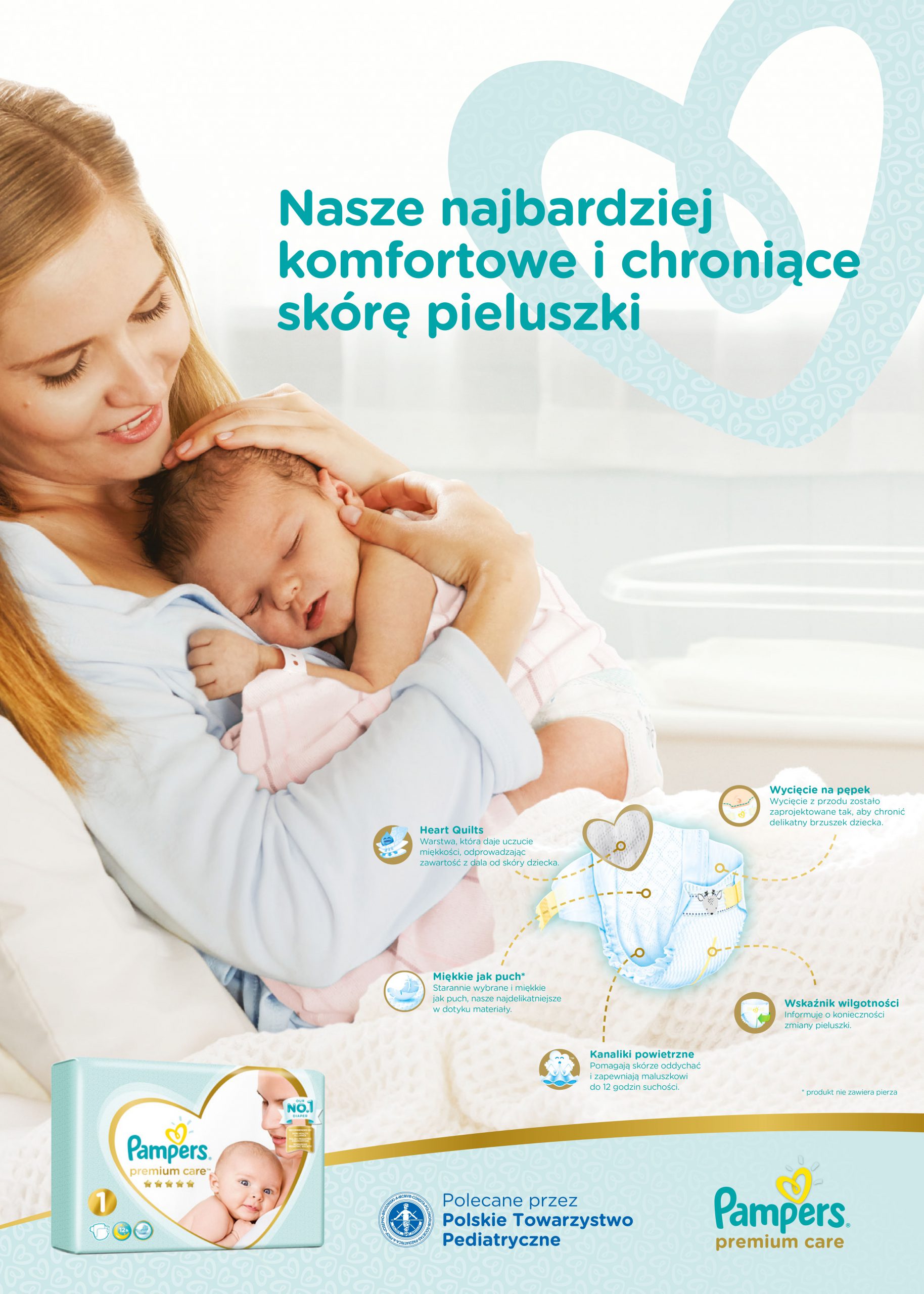 pampers premium care pieluchy rozmiar 1 88 sztuk