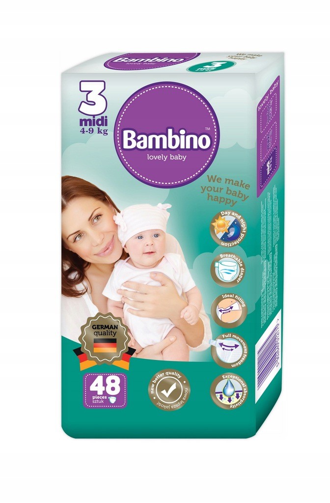 pampers 3 204 sztuk