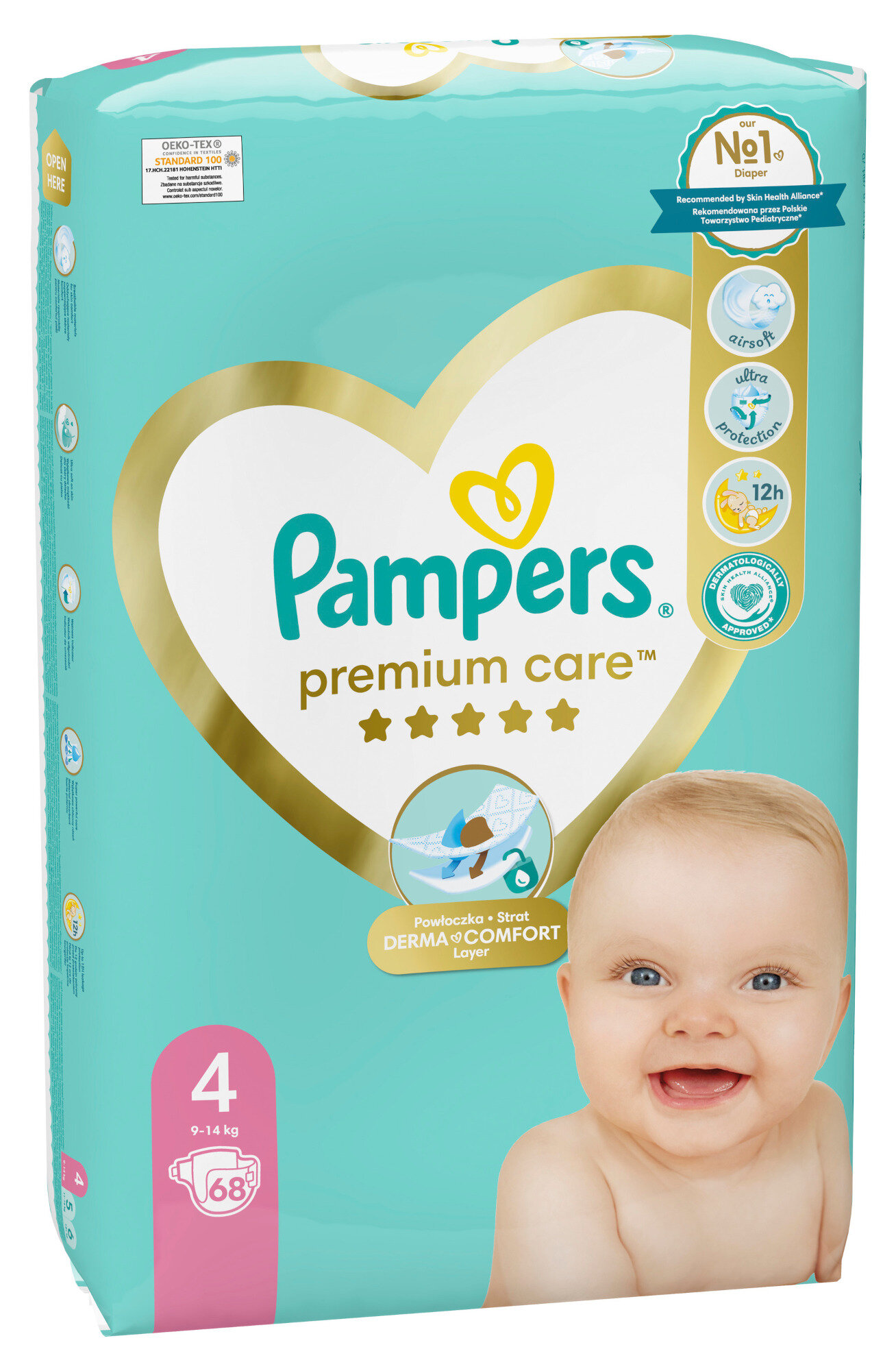 pampers premium care pieluchy rozmiar 1 newborn 2-5kg 78 sztuk