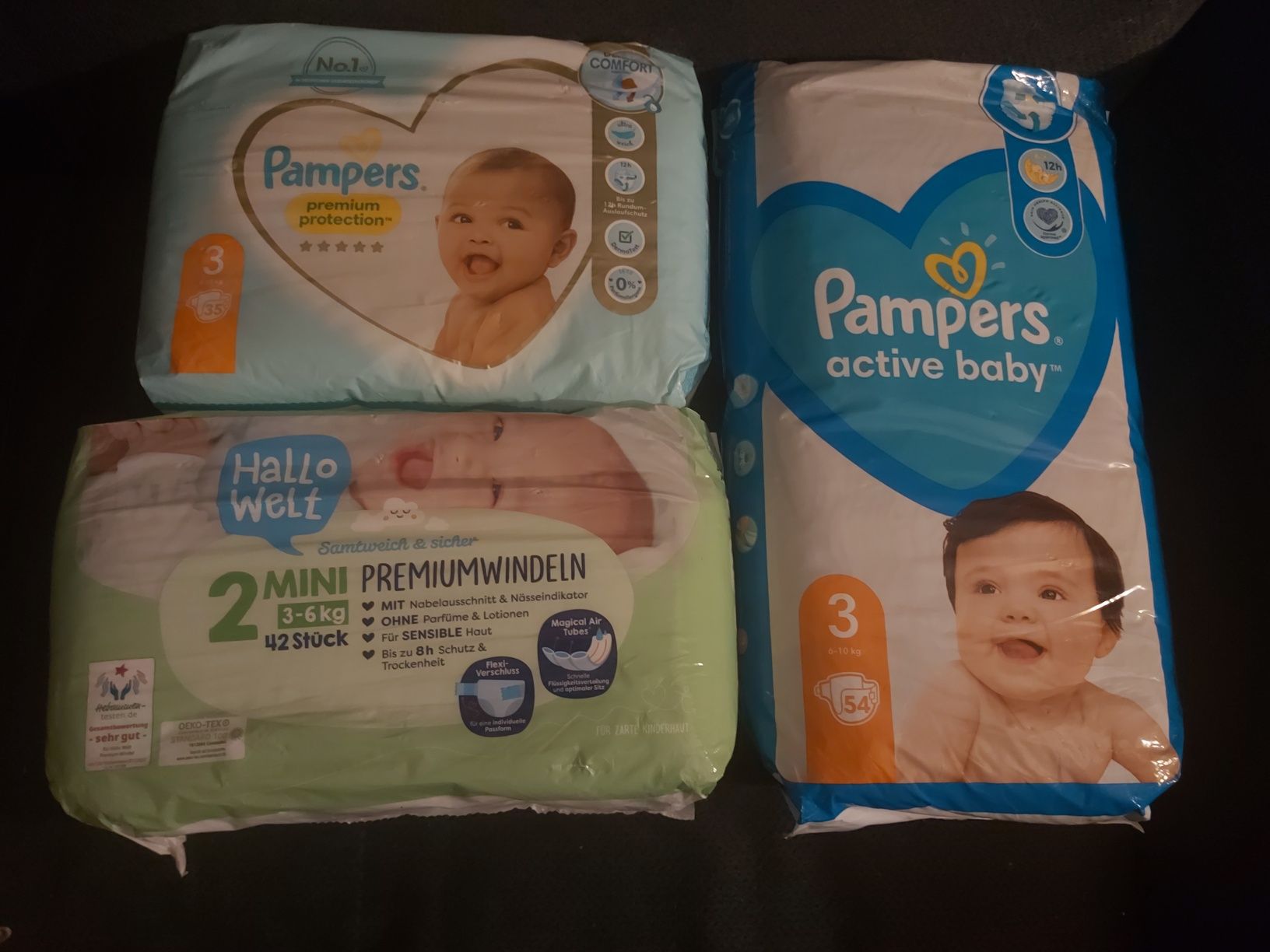 pampers active baby 3 ile sztuk