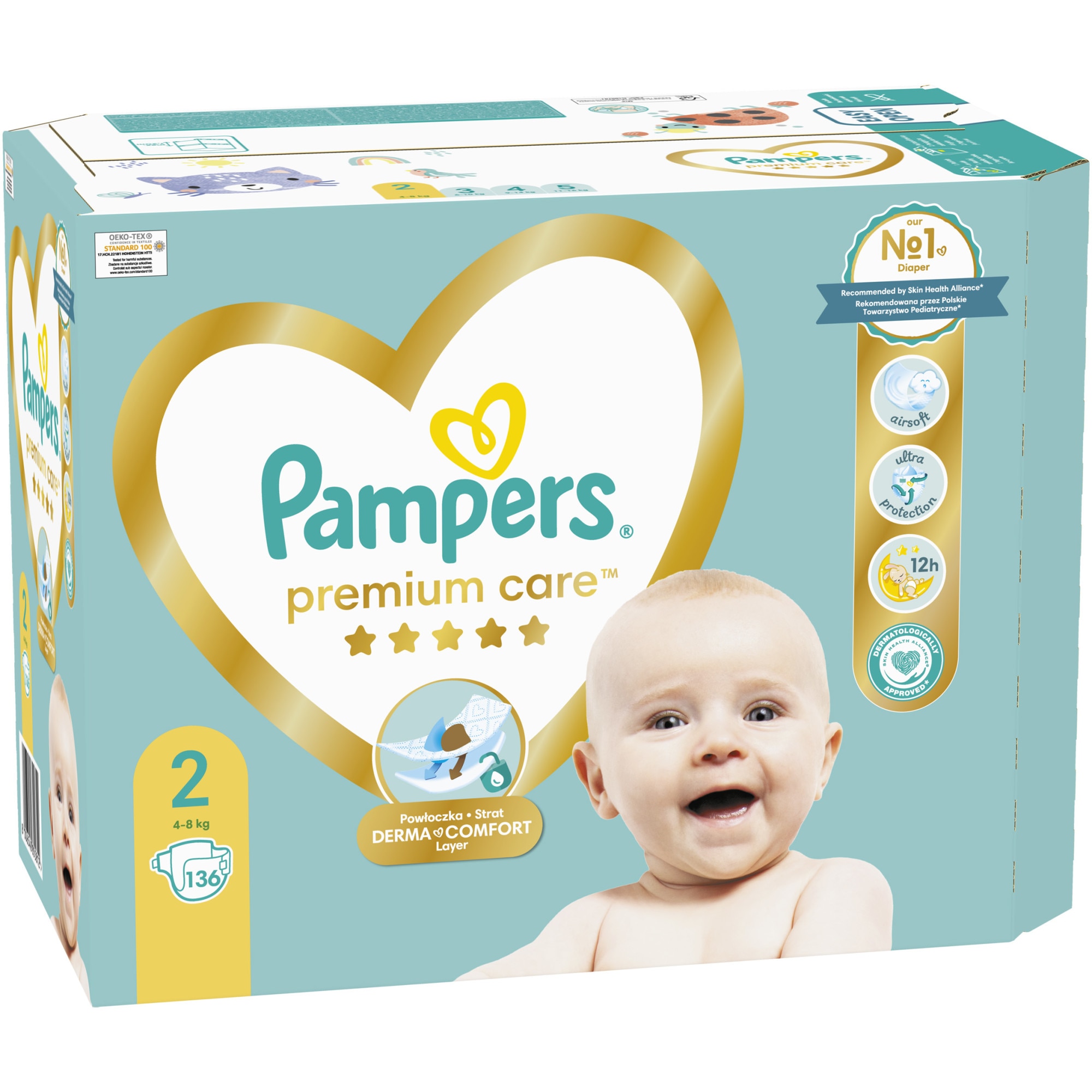 pampers premium care 1 newborn 88 szt