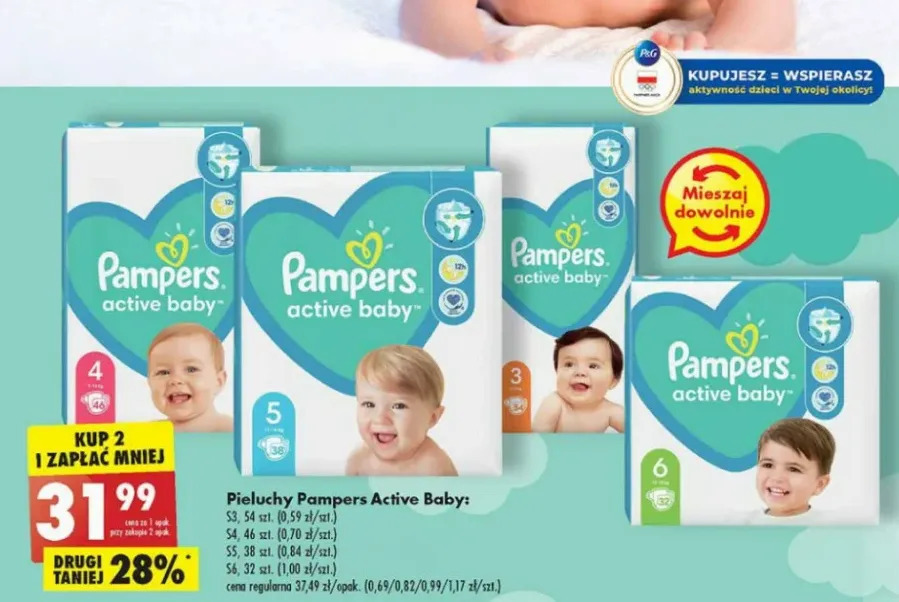 pieluchy pampers new baby dry 2 mini 100szt