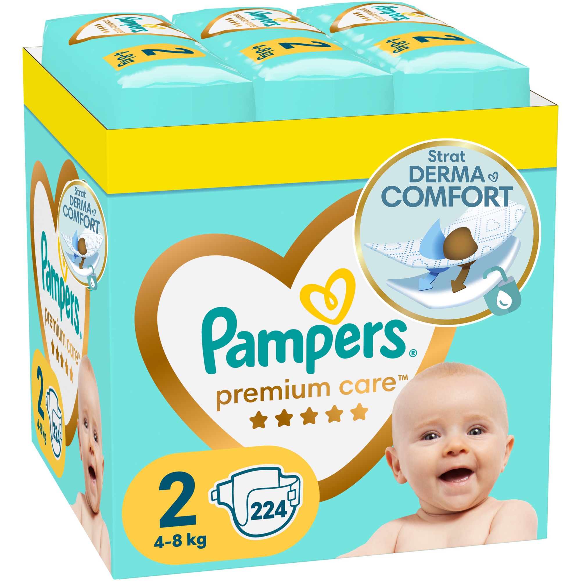 pampers active baby pieluchy rozmiar 2 mini 4-8kg 3x76 sztuk