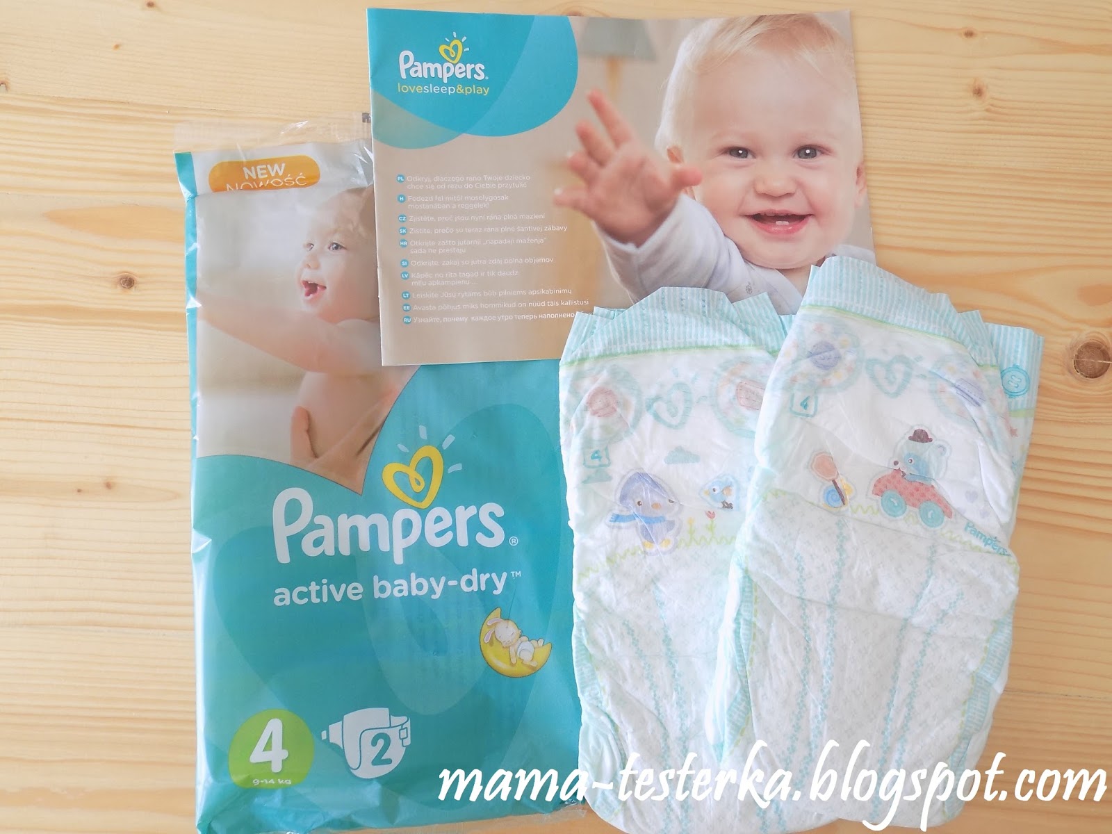 pampers active baby w srodku